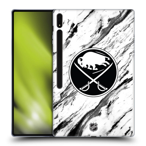 NHL Buffalo Sabres Marble Soft Gel Case for Samsung Galaxy Tab S8 Ultra