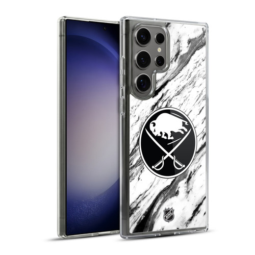 NHL Buffalo Sabres Marble Soft Gel Case for Samsung Galaxy S23 Ultra 5G
