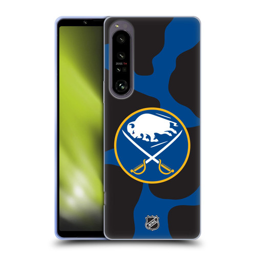 NHL Buffalo Sabres Cow Pattern Soft Gel Case for Sony Xperia 1 IV