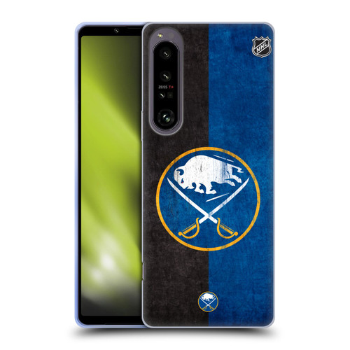 NHL Buffalo Sabres Half Distressed Soft Gel Case for Sony Xperia 1 IV