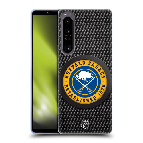 NHL Buffalo Sabres Puck Texture Soft Gel Case for Sony Xperia 1 IV