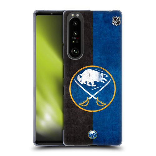 NHL Buffalo Sabres Half Distressed Soft Gel Case for Sony Xperia 1 III