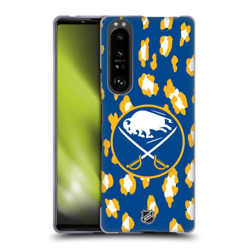 NHL Buffalo Sabres Leopard Patten Soft Gel Case for Sony Xperia 1 III