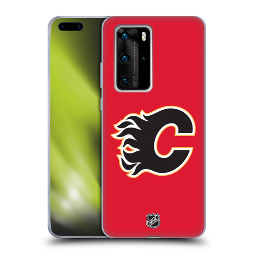 NHL Calgary Flames Plain Soft Gel Case for Huawei P40 Pro / P40 Pro Plus 5G