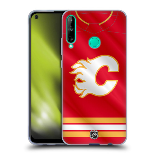 NHL Calgary Flames Jersey Soft Gel Case for Huawei P40 lite E