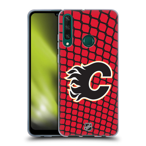 NHL Calgary Flames Net Pattern Soft Gel Case for Huawei Y6p