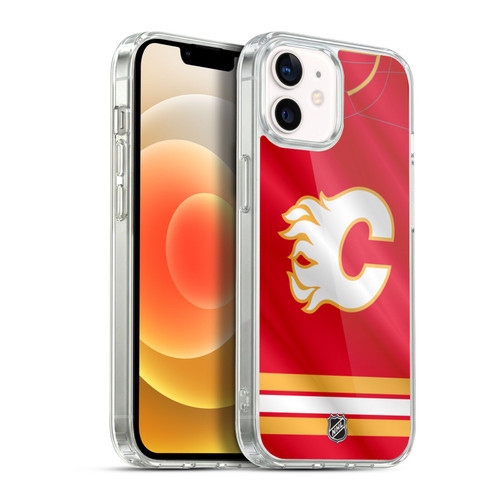 NHL Calgary Flames Jersey Soft Gel Case for Apple iPhone 12 / iPhone 12 Pro & MagSafe