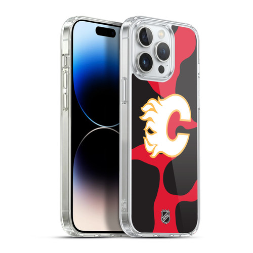 NHL Calgary Flames Cow Pattern Soft Gel Case for Apple iPhone 13 Pro Max & MagSafe