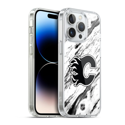 NHL Calgary Flames Marble Soft Gel Case for Apple iPhone 13 Pro & MagSafe