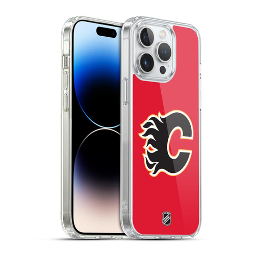 NHL Calgary Flames Plain Soft Gel Case for Apple iPhone 14 Pro Max & MagSafe