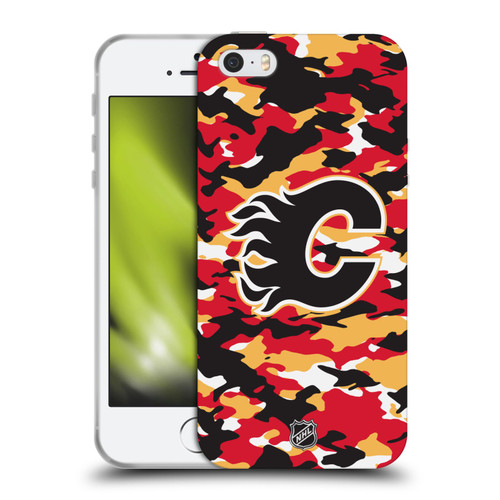 NHL Calgary Flames Camouflage Soft Gel Case for Apple iPhone 5 / 5s / iPhone SE 2016