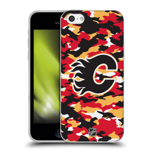 NHL Calgary Flames Camouflage Soft Gel Case for Apple iPhone 5c