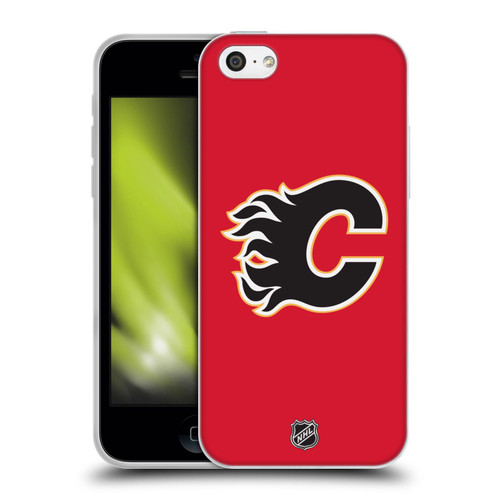 NHL Calgary Flames Plain Soft Gel Case for Apple iPhone 5c
