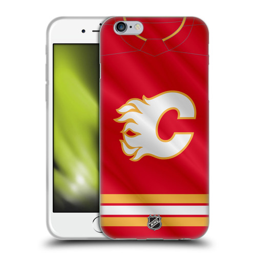 NHL Calgary Flames Jersey Soft Gel Case for Apple iPhone 6 / iPhone 6s