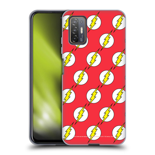 The Flash DC Comics Logo Pattern Soft Gel Case for HTC Desire 21 Pro 5G