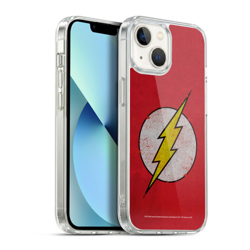 The Flash DC Comics Logo Distressed Look Soft Gel Case for Apple iPhone 13