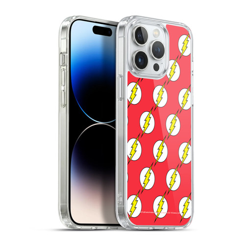 The Flash DC Comics Logo Pattern Soft Gel Case for Apple iPhone 13 Pro Max & MagSafe