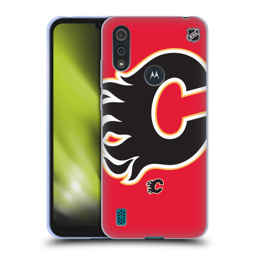 NHL Calgary Flames Oversized Soft Gel Case for Motorola Moto E6s (2020)