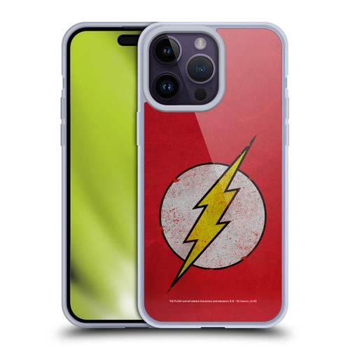 The Flash DC Comics Logo Distressed Look Soft Gel Case for Apple iPhone 14 Pro Max