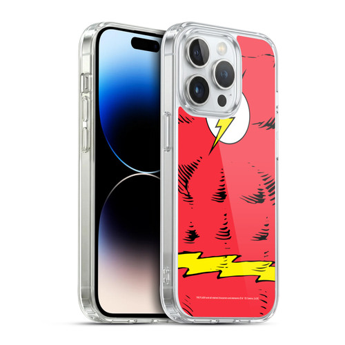 The Flash DC Comics Logo Costume Soft Gel Case for Apple iPhone 14 Pro & MagSafe