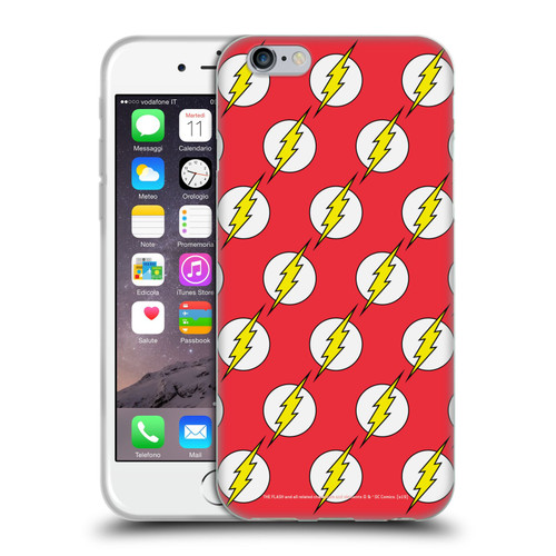 The Flash DC Comics Logo Pattern Soft Gel Case for Apple iPhone 6 / iPhone 6s