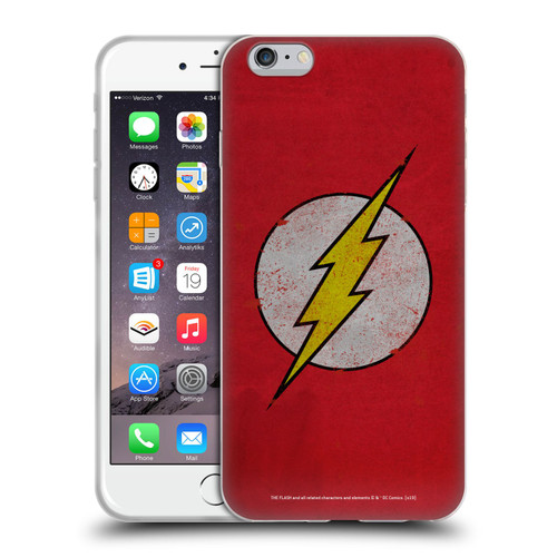 The Flash DC Comics Logo Distressed Look Soft Gel Case for Apple iPhone 6 Plus / iPhone 6s Plus