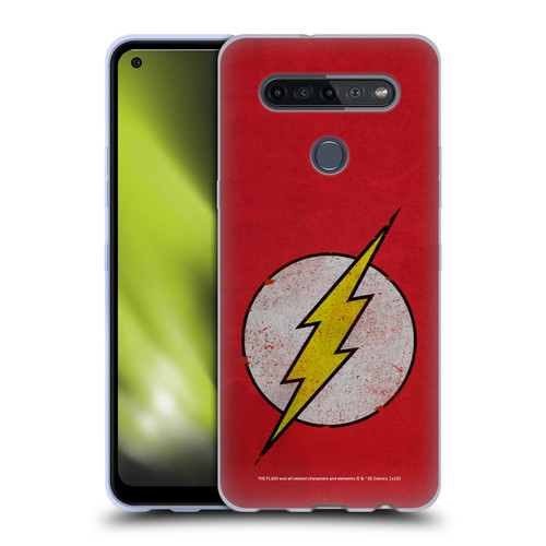 The Flash DC Comics Logo Distressed Look Soft Gel Case for LG K51S