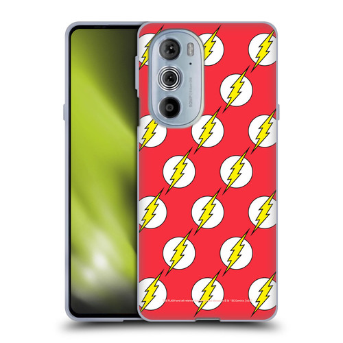 The Flash DC Comics Logo Pattern Soft Gel Case for Motorola Edge X30