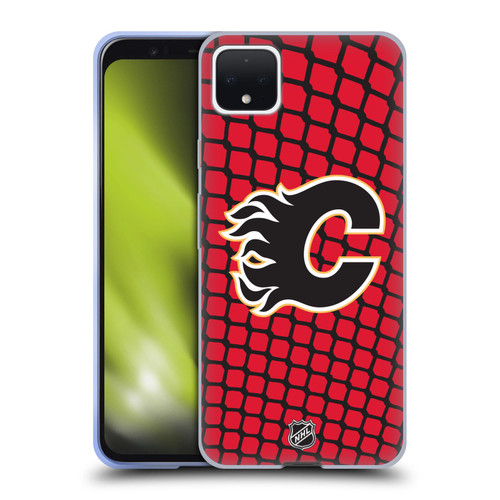 NHL Calgary Flames Net Pattern Soft Gel Case for Google Pixel 4 XL