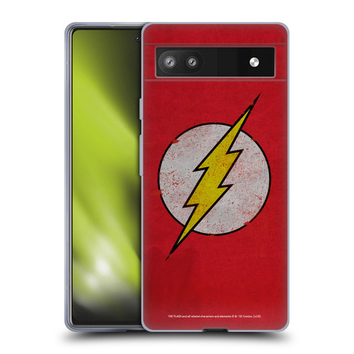 The Flash DC Comics Logo Distressed Look Soft Gel Case for Google Pixel 6a
