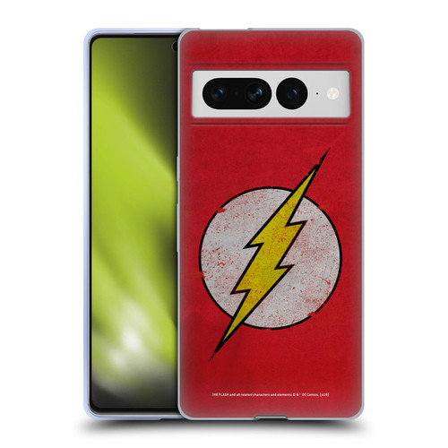 The Flash DC Comics Logo Distressed Look Soft Gel Case for Google Pixel 7 Pro