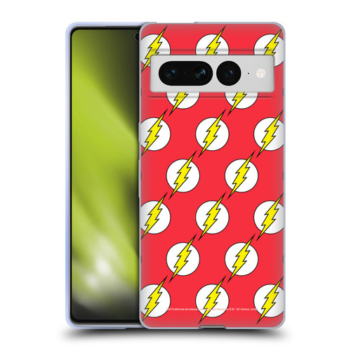 The Flash DC Comics Logo Pattern Soft Gel Case for Google Pixel 7 Pro