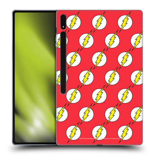 The Flash DC Comics Logo Pattern Soft Gel Case for Samsung Galaxy Tab S8 Ultra