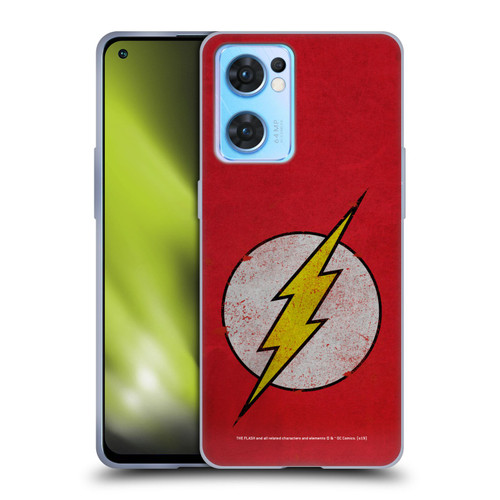 The Flash DC Comics Logo Distressed Look Soft Gel Case for OPPO Reno7 5G / Find X5 Lite
