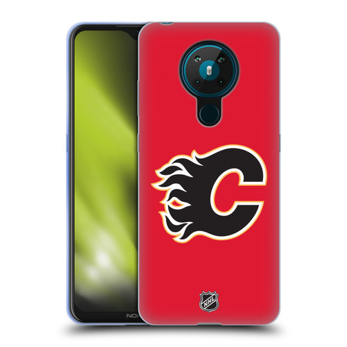 NHL Calgary Flames Plain Soft Gel Case for Nokia 5.3