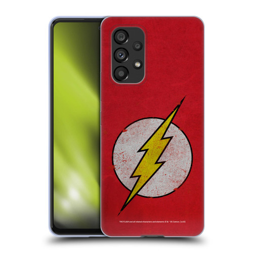 The Flash DC Comics Logo Distressed Look Soft Gel Case for Samsung Galaxy A53 5G (2022)