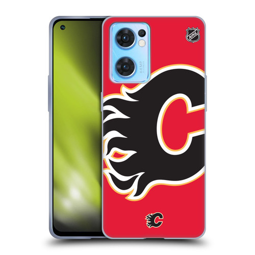 NHL Calgary Flames Oversized Soft Gel Case for OPPO Reno7 5G / Find X5 Lite