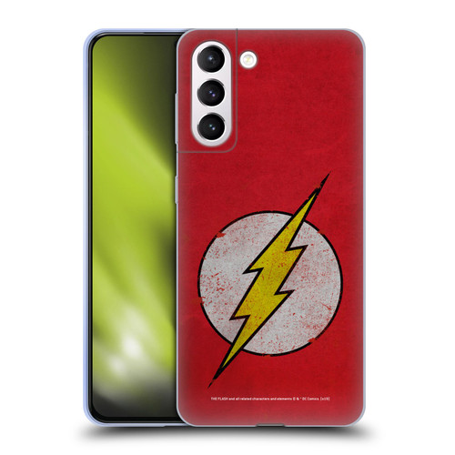 The Flash DC Comics Logo Distressed Look Soft Gel Case for Samsung Galaxy S21+ 5G
