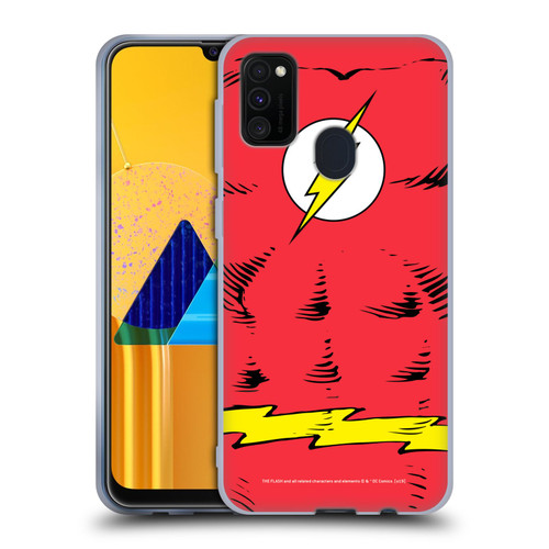 The Flash DC Comics Logo Costume Soft Gel Case for Samsung Galaxy M30s (2019)/M21 (2020)