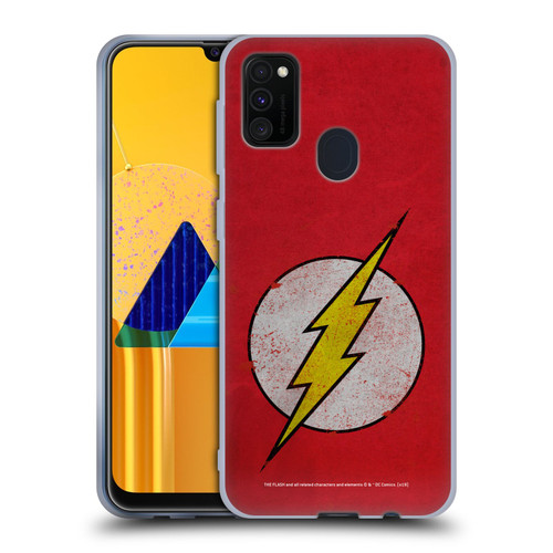 The Flash DC Comics Logo Distressed Look Soft Gel Case for Samsung Galaxy M30s (2019)/M21 (2020)