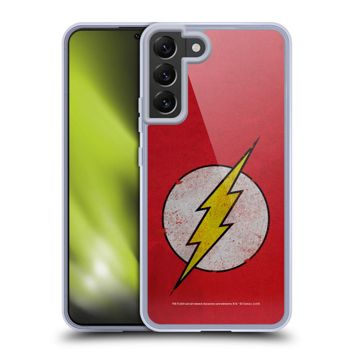 The Flash DC Comics Logo Distressed Look Soft Gel Case for Samsung Galaxy S22+ 5G