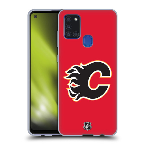 NHL Calgary Flames Plain Soft Gel Case for Samsung Galaxy A21s (2020)