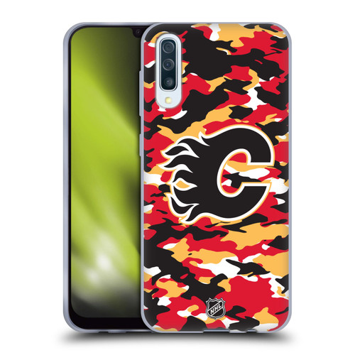 NHL Calgary Flames Camouflage Soft Gel Case for Samsung Galaxy A50/A30s (2019)