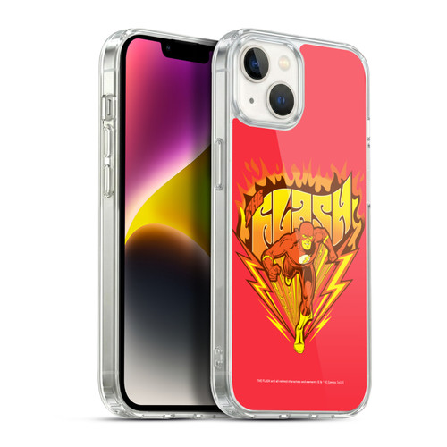 The Flash DC Comics Vintage Fastest Man Soft Gel Case for Apple iPhone 14 Plus & MagSafe