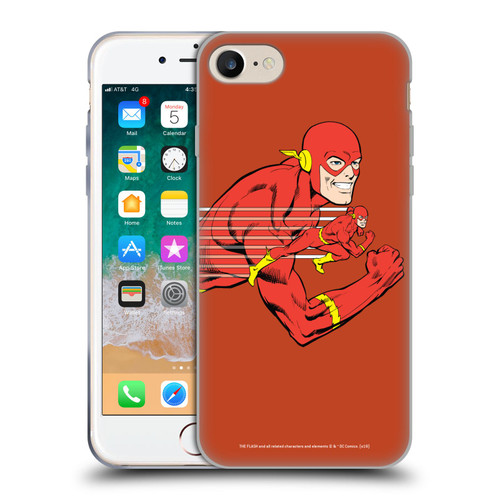 The Flash DC Comics Vintage Double Soft Gel Case for Apple iPhone 7 / 8 / SE 2020 & 2022