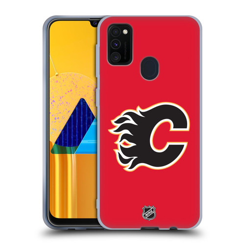 NHL Calgary Flames Plain Soft Gel Case for Samsung Galaxy M30s (2019)/M21 (2020)