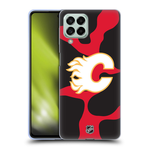 NHL Calgary Flames Cow Pattern Soft Gel Case for Samsung Galaxy M53 (2022)
