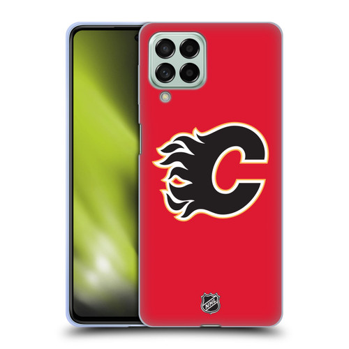NHL Calgary Flames Plain Soft Gel Case for Samsung Galaxy M53 (2022)