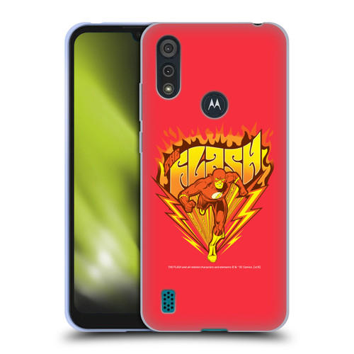 The Flash DC Comics Vintage Fastest Man Soft Gel Case for Motorola Moto E6s (2020)