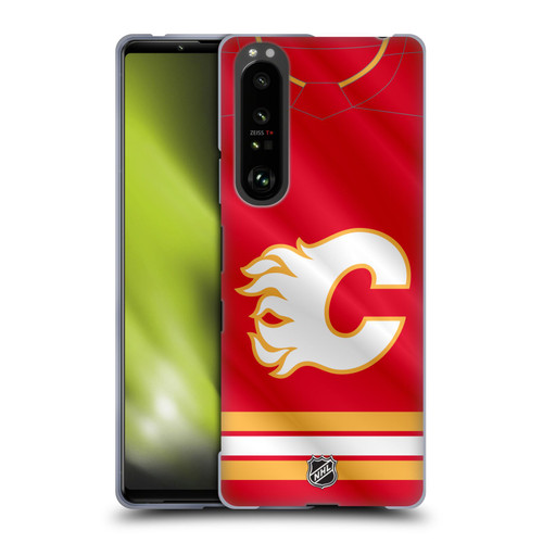 NHL Calgary Flames Jersey Soft Gel Case for Sony Xperia 1 III